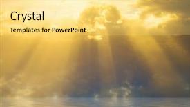  Presentation with god light - Audience pleasing theme consisting of reflecting god - holy light backdrop and a blonde colored foreground