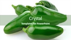  Presentation with pepper - Cool new slide deck with hot green pepper on white backdrop and a forest green colored foreground