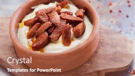  Presentation with sambal hot sauce - PPT theme enhanced with hot-hummus-with-sucuk-closeup background and a red colored foreground