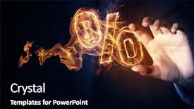  Presentation with interest rate liberalization - Colorful PPT theme enhanced with hot interest rate backdrop and a black colored foreground