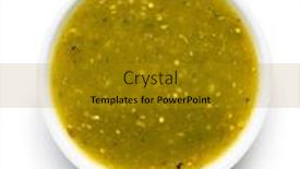  Presentation with jalapeno - Presentation theme with hot jalapeno sauce green chilli sauce in bowl isolated on white background background and a gold colored foreground