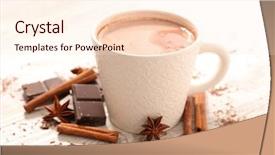  Presentation with milk - PPT layouts featuring hot milk with chocolate background and a  colored foreground