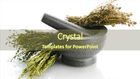  Presentation with mortar - Colorful presentation theme enhanced with hot mix plant - dried herbs in mortar isolatrd backdrop and a  colored foreground