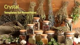  Presentation with herbs - Beautiful presentation featuring hot mix plant - dried herbs spices backdrop and a  colored foreground
