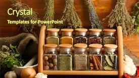  Presentation with pepper - Presentation having hot mix plant - dried herbs spices background and a tawny brown colored foreground