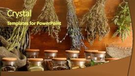  Presentation with pepper - Cool new presentation design with hot mix plant - dried herbs spices backdrop and a tawny brown colored foreground