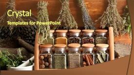  Presentation with dried herbs and dried flowers - Amazing slides having hot mix plant - dried herbs spices backdrop and a tawny brown colored foreground