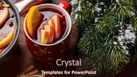  Presentation with mulled wine - Slide deck having hot-mulled-wine-with-fruits background and a  colored foreground
