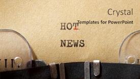  Presentation with news - Colorful slide set enhanced with hot-news-phrase-written backdrop and a lemonade colored foreground