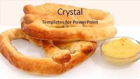  Presentation with salt - Amazing theme having hot no salt soft pretzels with mustard backdrop and a yellow colored foreground