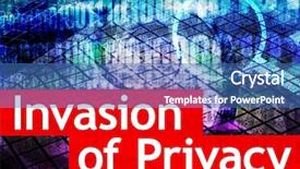  Presentation with privacy - Slide deck with hot online media topic background and a teal colored foreground