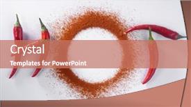  Presentation with padi - Theme with hot or spicy chili padi background and a coral colored foreground