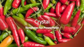  Presentation with pepper - PPT theme having hot peppers background background and a tawny brown colored foreground