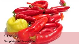  Presentation with chemicals - Presentation theme consisting of hot peppers of different type background and a red colored foreground