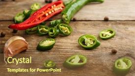  Presentation with pepper - Amazing slides having hot peppers with spices backdrop and a tawny brown colored foreground