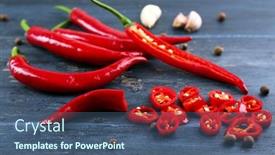  Presentation with peppers - Slides enhanced with hot-peppers-with-spices background and a ocean colored foreground