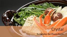  Presentation with steamboat - Amazing presentation having hot pot - crab nabemono japanese steamboat dish backdrop and a coral colored foreground