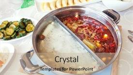  Presentation with drug pot session - Colorful presentation design enhanced with hot pot backdrop and a mint green colored foreground