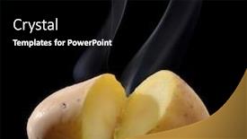  Presentation with black - Amazing PPT theme having hot-potatoes-isolated-on-black backdrop and a black colored foreground