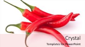  Presentation with chili - PPT theme featuring hot red chili or chilli background and a coral colored foreground