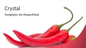  Presentation with chili - Presentation having hot red chili or chilli background and a white colored foreground