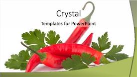  Presentation with red chilly - Cool new slide deck with hot red chili or chilli backdrop and a white colored foreground