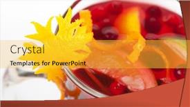  Presentation with mulled wine - PPT layouts having hot red mulled wine isolated on white background background and a yellow colored foreground