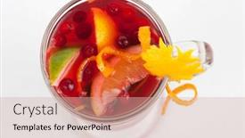  Presentation with mulled wine - Theme featuring hot red mulled wine background and a soft green colored foreground