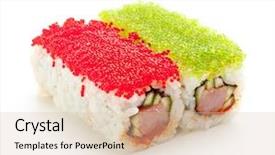  Presentation with fish tuna - Colorful PPT layouts enhanced with hot roll with various type backdrop and a lemonade colored foreground