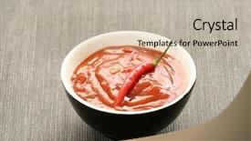  Presentation with mexican chili - PPT theme consisting of hot salsa mexicana with fresh background and a mint green colored foreground