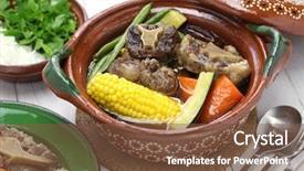  Presentation with mexican - Beautiful theme featuring hot sauce - mole de olla mexican spicy backdrop and a tawny brown colored foreground