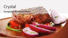  Presentation with roast sirloin beef - Amazing slide deck having hot sauce - served roasted beef fillet backdrop and a  colored foreground