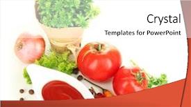  Presentation with hot sauce - Cool new slides with hot sauce - still life tomatoes ketchup backdrop and a  colored foreground