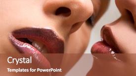  Presentation with pair - Slide deck consisting of hot sex - closeup of pair girl mouths background and a tawny brown colored foreground