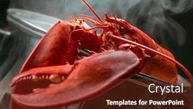  Presentation with smoking - Colorful PPT layouts enhanced with hot-smoking-boiled-lobster-close backdrop and a tawny brown colored foreground