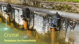  Presentation with hot spring - Amazing PPT theme having hot-spring-air-panas-banjar backdrop and a tawny brown colored foreground