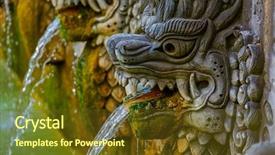  Presentation with hot spring - Amazing slide set having hot spring air panas banjar backdrop and a tawny brown colored foreground