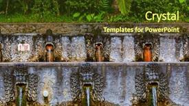  Presentation with hot spring - Presentation featuring hot spring air panas banjar background and a tawny brown colored foreground