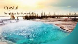  Presentation with hot spring - Slides with hot spring in yellowstone background and a cream colored foreground