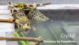  Presentation with boil - Slides consisting of hot-spring-steam-boil-eggs background and a gray colored foreground