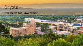  Presentation with hot springs - Presentation theme with hot-springs-arkansas-usa-town background and a yellow colored foreground
