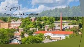  Presentation with hot springs - Colorful presentation enhanced with hot-springs-arkansas-usa-town backdrop and a light blue colored foreground