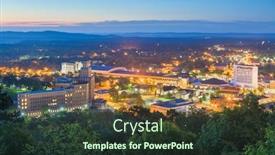  Presentation with hot springs - Audience pleasing theme consisting of hot-springs-arkansas-usa-town backdrop and a tawny brown colored foreground