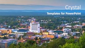  Presentation with hot springs - PPT layouts featuring hot-springs-arkansas-usa-town background and a teal colored foreground