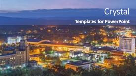  Presentation with hot springs - Presentation theme enhanced with hot-springs-arkansas-usa-town background and a teal colored foreground