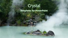  Presentation with hot springs - Audience pleasing slide deck consisting of hot springs in beppu backdrop and a tawny brown colored foreground