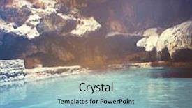  Presentation with hot springs - Slides having hot springs in canadian rockies background and a light blue colored foreground