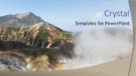  Presentation with hot springs - Presentation theme with hot springs in mount tate background and a light blue colored foreground
