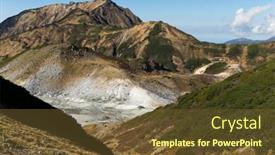  Presentation with hot springs - Amazing PPT layouts having hot springs in tateyama backdrop and a tawny brown colored foreground