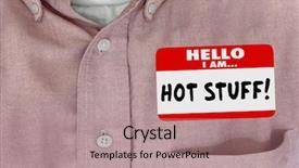  Presentation with name - PPT layouts with hot stuff name tag cool background and a coral colored foreground